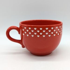 Vintage Waechtersbach Red White Valentine Heart Ceramic Coffee Mug